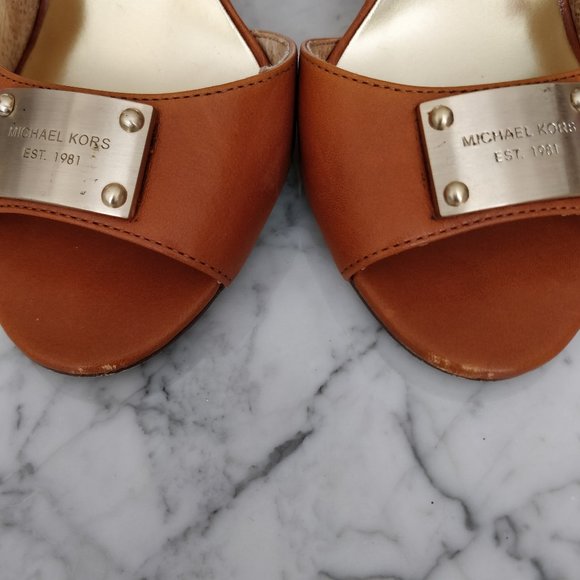 MICHAEL Michael Kors Classic Open Toe Heels Sz 7 - Picture 3 of 5